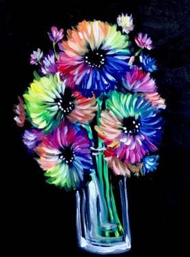 Andromeda Flowers in a Vase - Paint Nite event in KENWOOD, CA