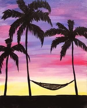 Palm Beach Hammock - Paint and sip event at Kelseys original roadhouse in Brampton, ON - PaintNite.com