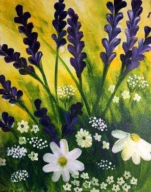 Where the Wildflowers Are - Paint and sip event at Echo Park Pitfire Pizza in Los Angeles , CA - PaintNite.com