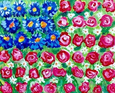 American Flag in Flowers with Melody Gillespie