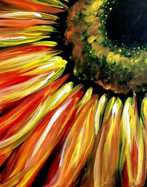 Fiery Sunflower @ The Forum — Painting