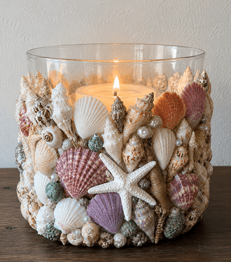 Sea Shell Candle Jar - Paint Nite event in Sacramento , CA