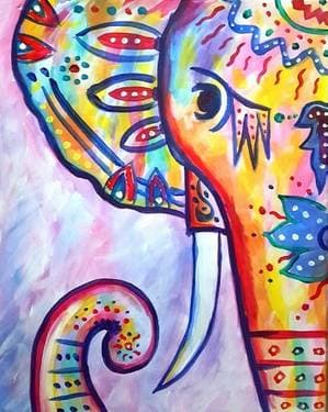 RAINBOW: The Boho Elephant - Paint Nite event in Encino, CA