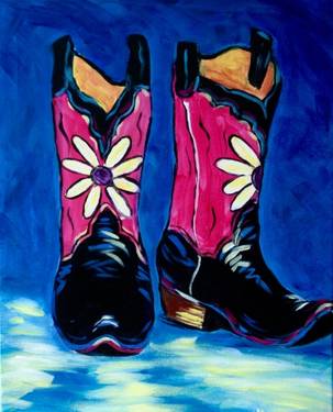 "Cow Girl Up" canvas painting at MARTINIS WHITE PLAINS (White Plains, MD), Fri., June 26, at 7:00 p.m. — Painting