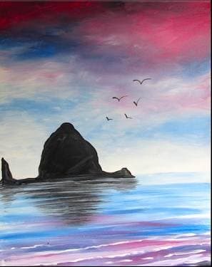 Colorful Waters of Cannon Beach - Paint Nite event in VANCOUVER, WA