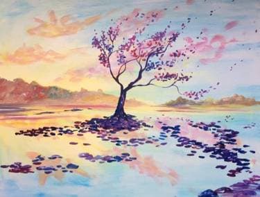 Sunset Serenity - Paint and sip event at The Quarry in Edmonton, AB - PaintNite.com