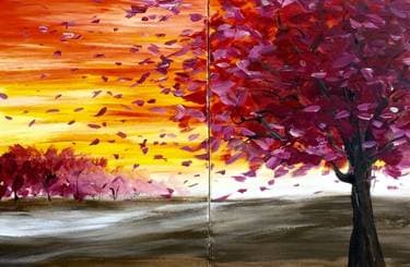 Sunset Drift Partner Painting - Paint and sip event at Boston Pizza in Sault Ste. Marie, ON - PaintNite.com