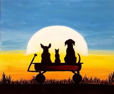 Cats & Dogs - Paint and sip event at Mount Vernon Marketplace in Baltimore, MD - PaintNite.com