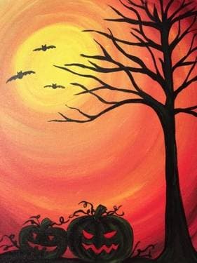 Halloween Delight - Paint and sip event at Old Flame Brewing Company Port Perry in Port Perry, Durham Region, ON - PaintNite.com