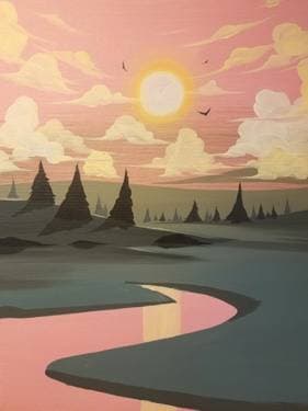 Neverending Waterfalls - Paint and sip event at BloNo Pizza Co. in Normal, IL - PaintNite.com