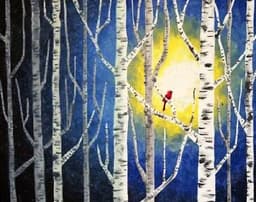Cardinal in the Birches (horizontal) thumbnail