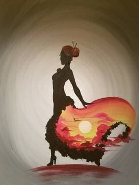 Lady Sunrise - Paint Nite event in White Plains, MD