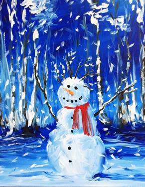 Our Snowman — Painting