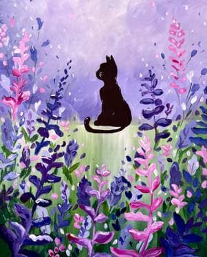 Lavender Cat - Paint and sip event at Diana's Oyster Bar - Markham in Markham, ON - PaintNite.com