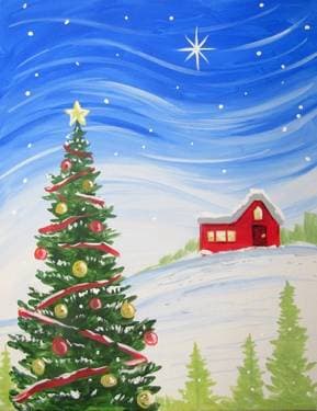 Breezy Night Before Christmas - Paint and sip event at 3 Amigos Boucherville in Boucherville, QC - PaintNite.com