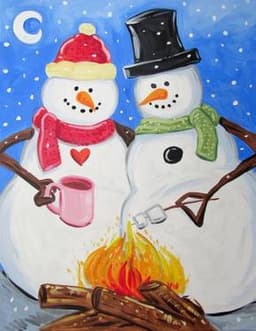 Snowmen Keeping Warm thumbnail