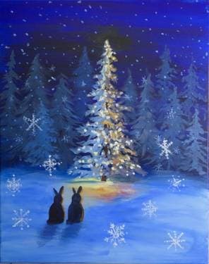 Oh Snowy Night - Paint and sip event at Sou'Wester in the City in Bedford, NS - PaintNite.com