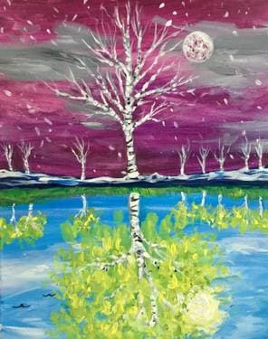 Before and After April - Reversible Painting - Paint and sip event at Oh So Good Desserts in Westboro, ON - PaintNite.com
