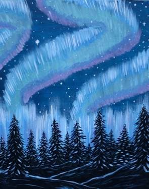 Northern Lights Winter Nights - Paint Nite event in Calgary , AB