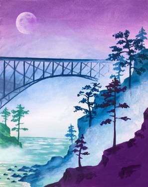 Bridge In The Mist - Paint and sip event at The King's Head Public House in Vancouver, BC - PaintNite.com