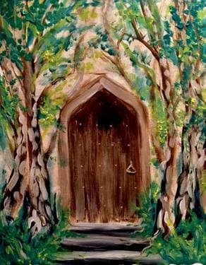 Secret Garden Door - Paint and sip event at Dead Poet's Espresso LTD. in Moline, IL - PaintNite.com