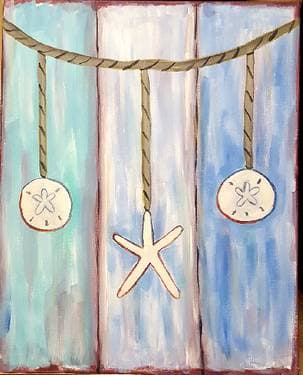 Sand Dollar Starfish & Dreams - Paint and sip event at Sidelines Sports Bar & Grill - Glen Burnie in Glen Burnie, MD - PaintNite.com