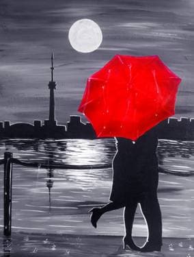 Passion Rain in Toronto - Paint Nite event in Orangeville, ON