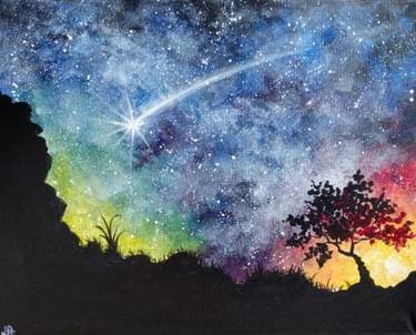 Starry Desert Night - Paint and sip event at San Jose Municipal Golf Course in SAN JOSE, CA - PaintNite.com