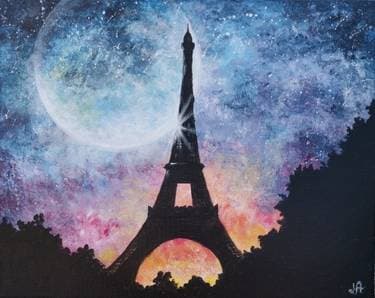 Night In Paris - Paint and sip event at Sonoma Harvest Winery in Fairfield, CA - PaintNite.com