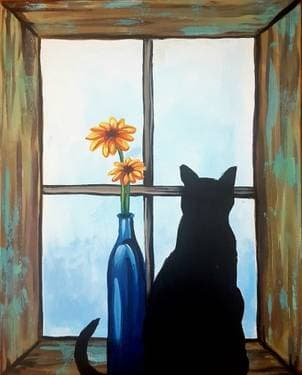 Barnyard Cat - Paint and sip event at Tipsy Cow in galt, CA - PaintNite.com