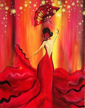 Flamenco Foreva - Paint Nite event in Pasadena , CA