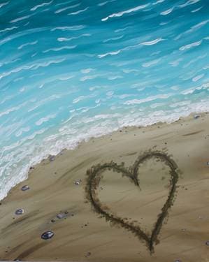 A Heart in the Sand - Paint and sip event at Bulwark Cider + Taproom in Halifax, NS - PaintNite.com
