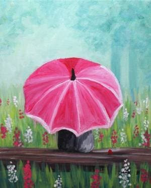 Springtime Beneath the Umbrella - Paint and sip event at AC Hotel in Pasadena , CA - PaintNite.com