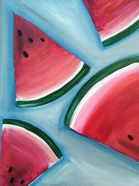 Watermelon Wedge - Paint Nite event in Pittsburg, CA