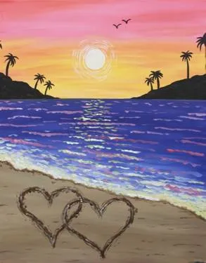 Hearts in the Sand at Thornton Arms Pub & Grill — Painting