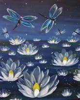 Mystical Dragonflies and Lilies thumbnail