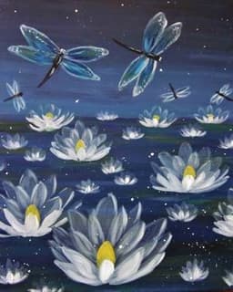 Mystical Dragonflies and Lilies thumbnail