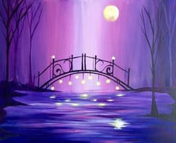 Magical Moonlit Violet Bridge thumbnail