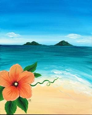 Island Dreams - Paint Nite event in Chico, CA