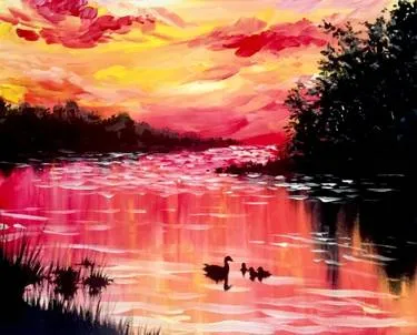 Lake Life at Old Sonoma Public House — Painting
