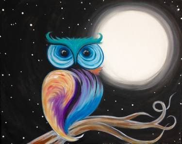 Hoo Goes There - Paint and sip event at Blue Ox Tavern in LAS VEGAS, NV - PaintNite.com