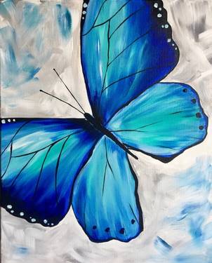 Blue Butterfly, Spread Your Wings and Fly — Painting