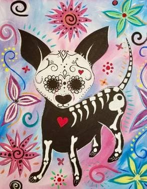 Day of the Dog - Paint and sip event at Village Hall in Everett, MA - PaintNite.com