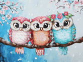Owl Springtime Friends thumbnail