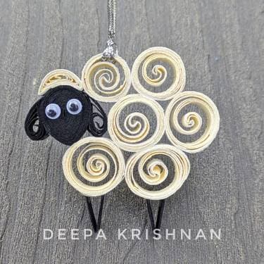 Sheep Ornament - Paper Quilling with Deepa Krishnan