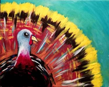 Autumn Thanksgiving Turkey - Paint and sip event at Fox & Hound Aurora in Aurora, IL - PaintNite.com