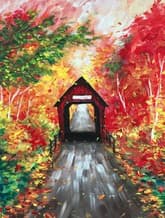 The Covered Bridge in Autumn thumbnail