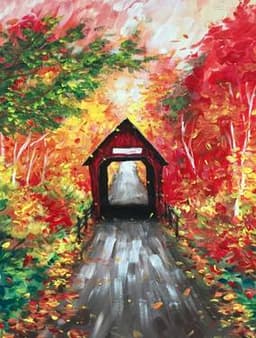 The Covered Bridge in Autumn thumbnail