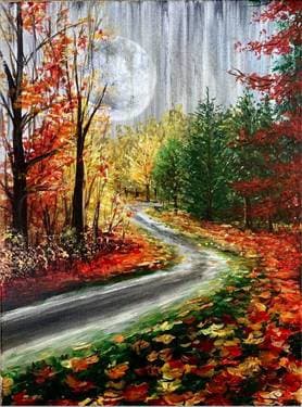 Autumns Rain - Paint Nite event in Calgary, AB