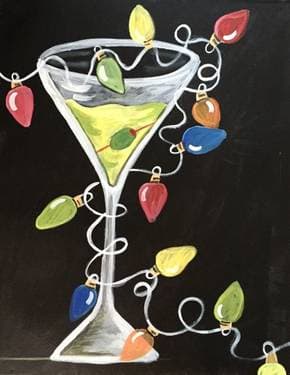 Holiday Buzz - Paint and sip event at Top Mix Bar & Kitchen Cambridge in CAMBRIDGE, MA - PaintNite.com